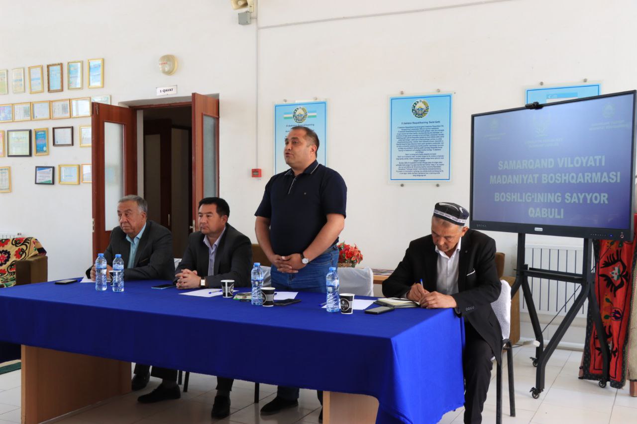 Qo'shrabot tumani madaniyat xodimlari uchun sayyor qabul o‘tkazildi